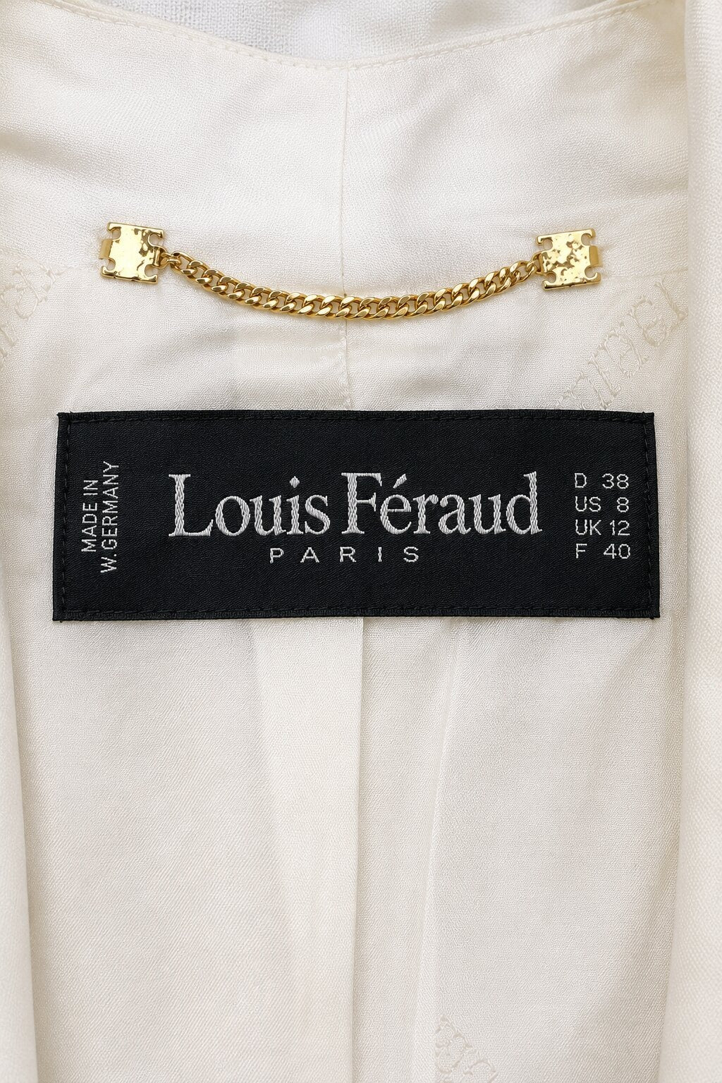 Blazer Vintage Authentique Louis Féraud en Laine Écrue