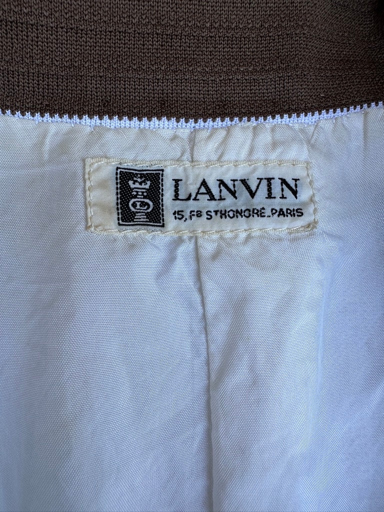 Authentic Vintage Lanvin Blazer in Brown Rayon Jersey