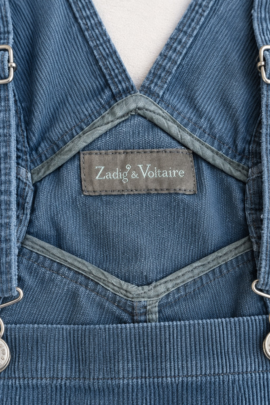 Combinaison Zadig & Voltaire en velours côtelé gris
