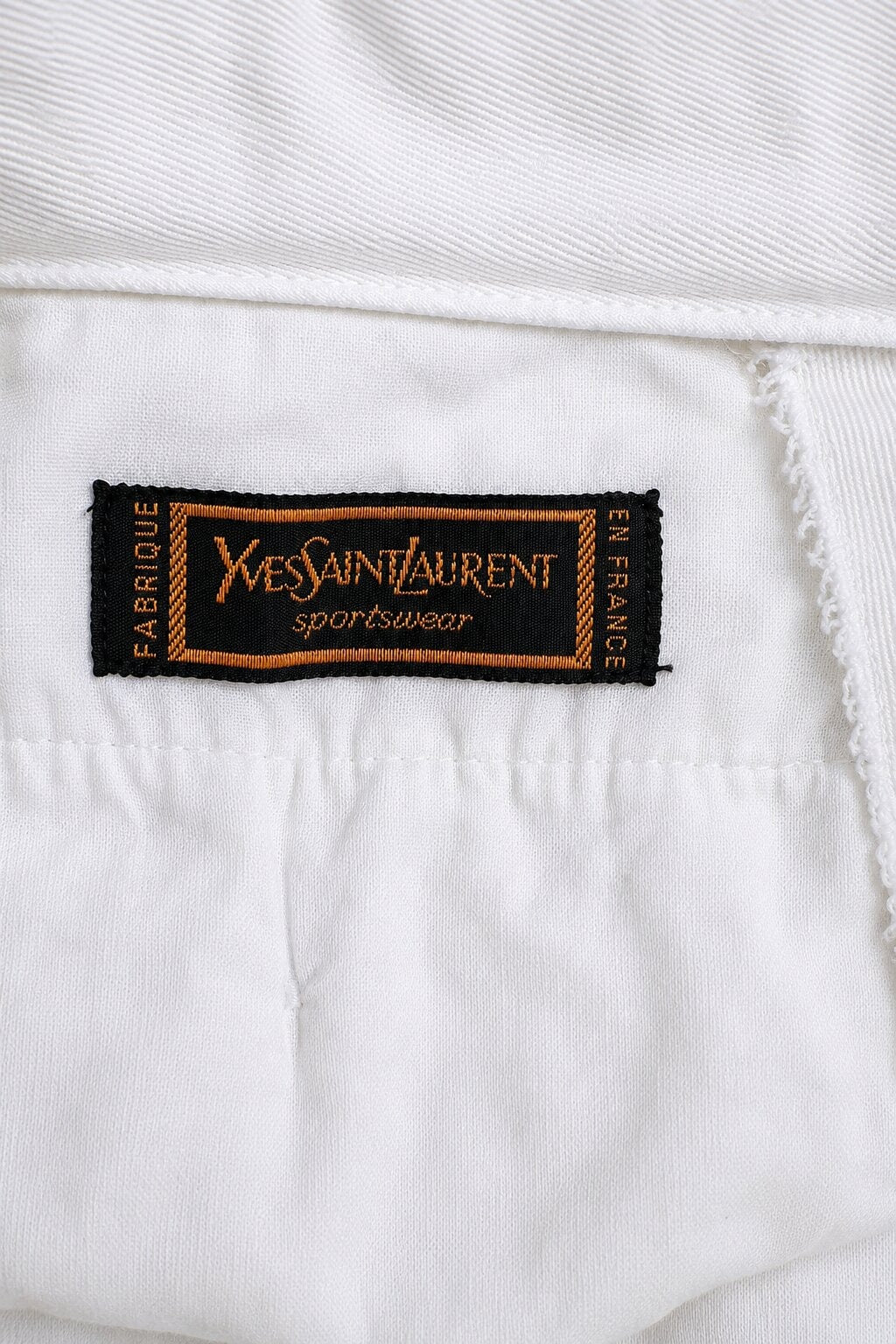 Jeans Yves Saint Laurent en denim blanc vintage authentique