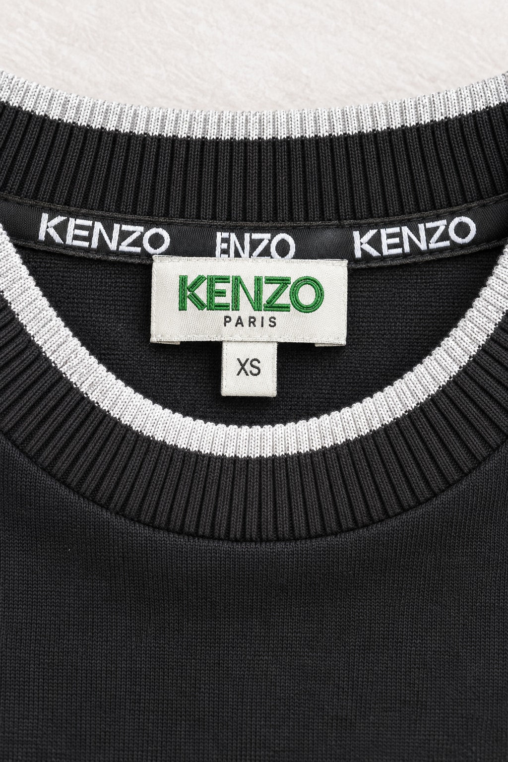 Authentic Vintage Black Stretch Cotton Dress Kenzo