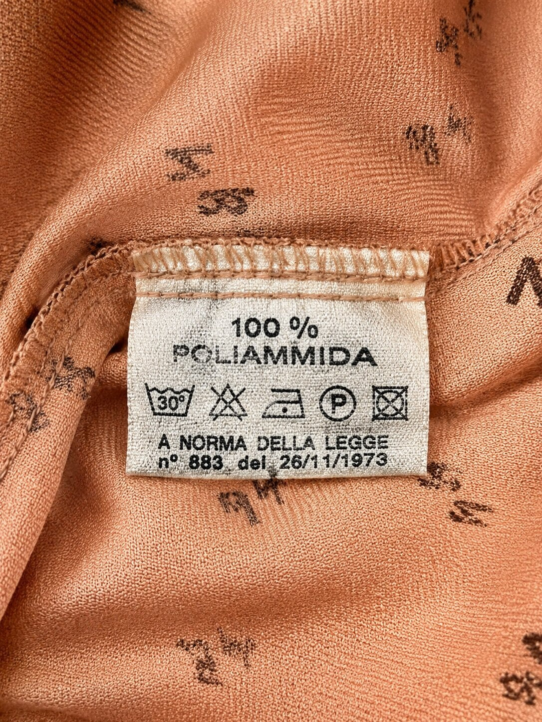 Blouse Vintage Authentique Nina Ricci en Nylon Rose Poudré