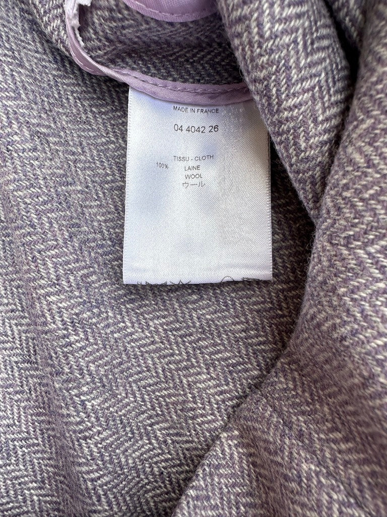 Long Givenchy skirt in grey wool and authentic vintage lily