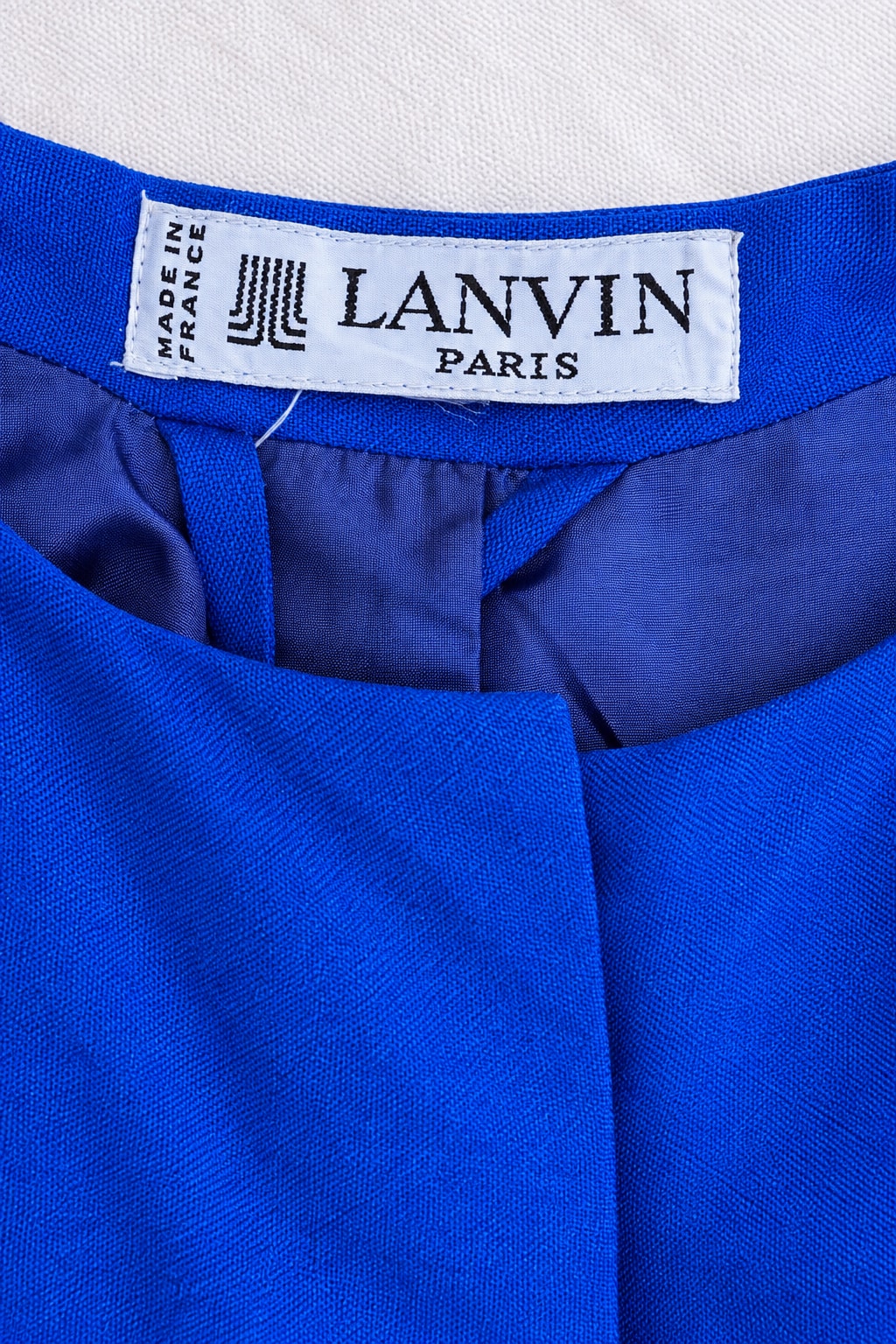 Manteau Lanvin en laine bleu vintage authentique