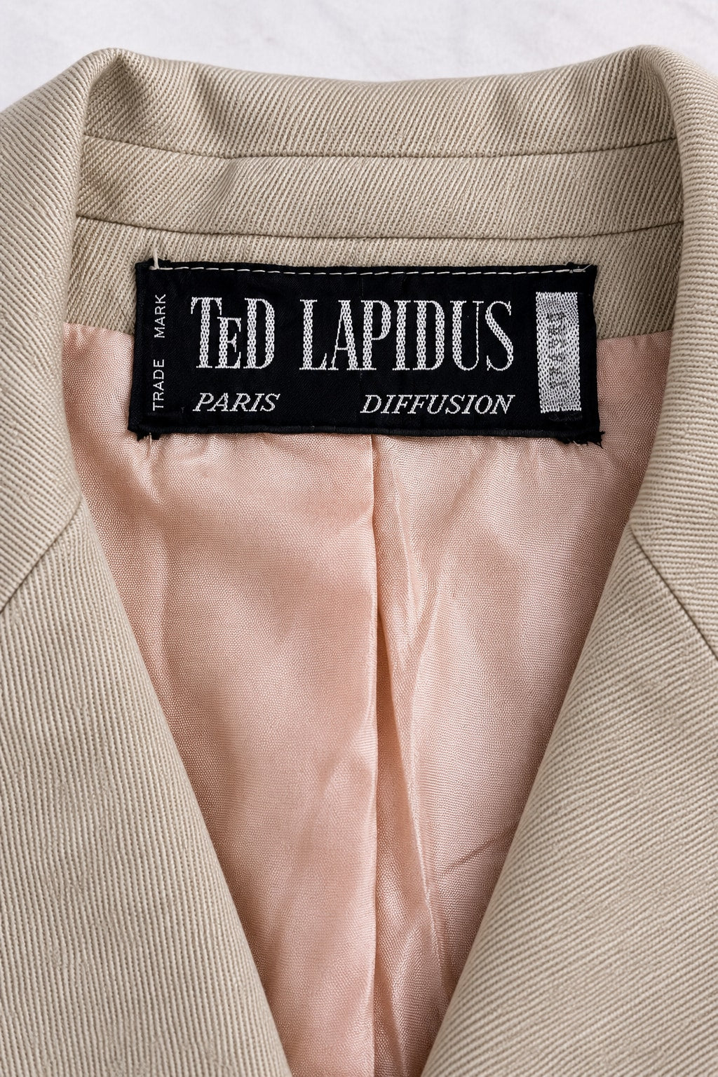 Blazer safari Ted Lapidus en laine beige vintage authentique circa 70s