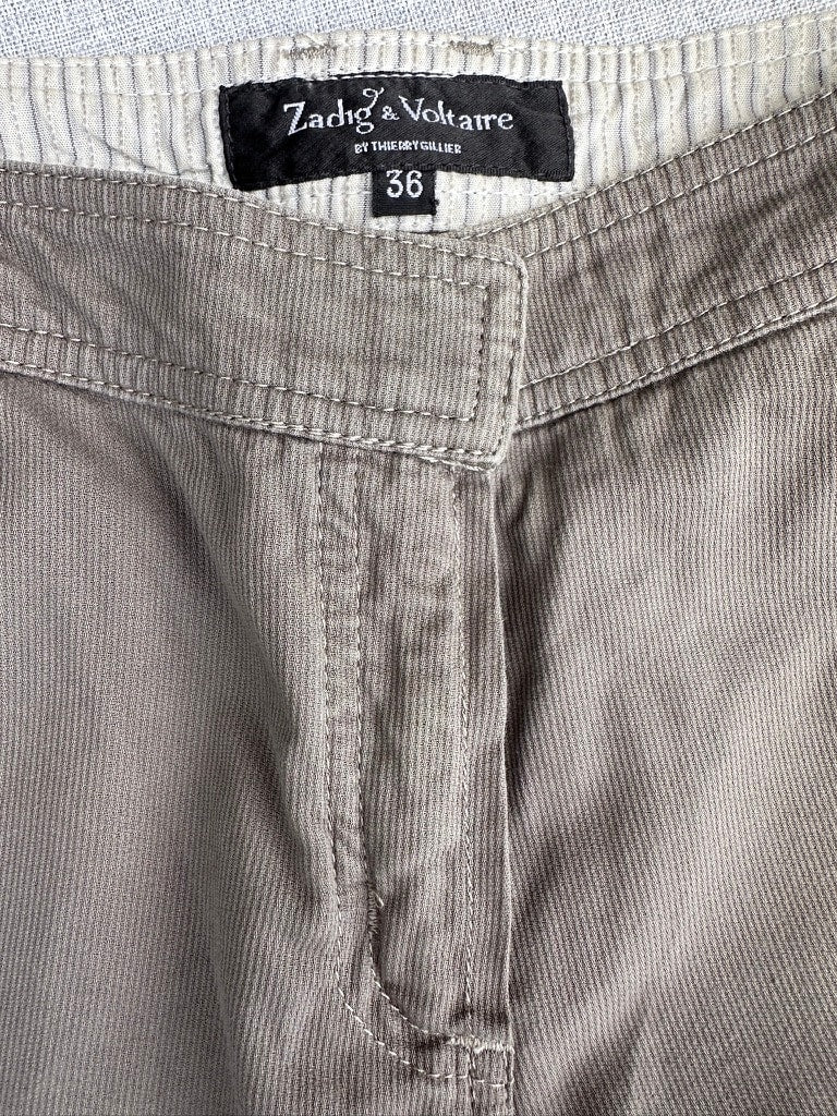 Authentic vintage olive cotton cargo trousers Zadig & Voltaire