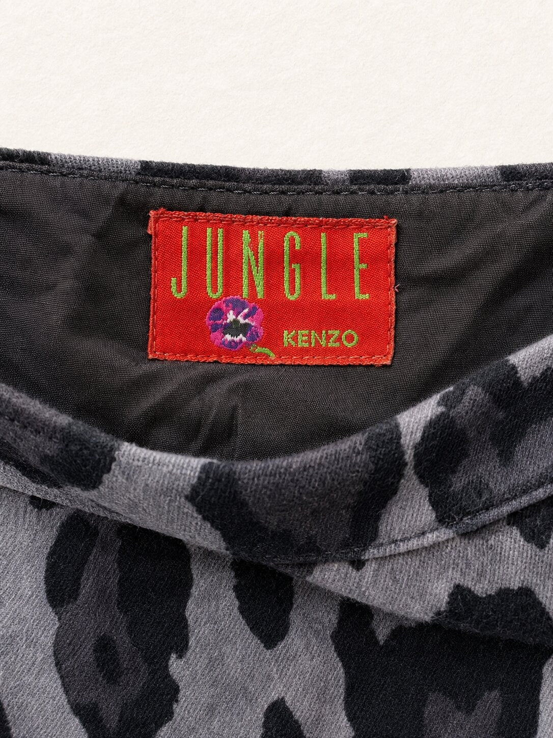 Jupe Crayon en Velours de Soie Gris Kenzo Vintage Authentique