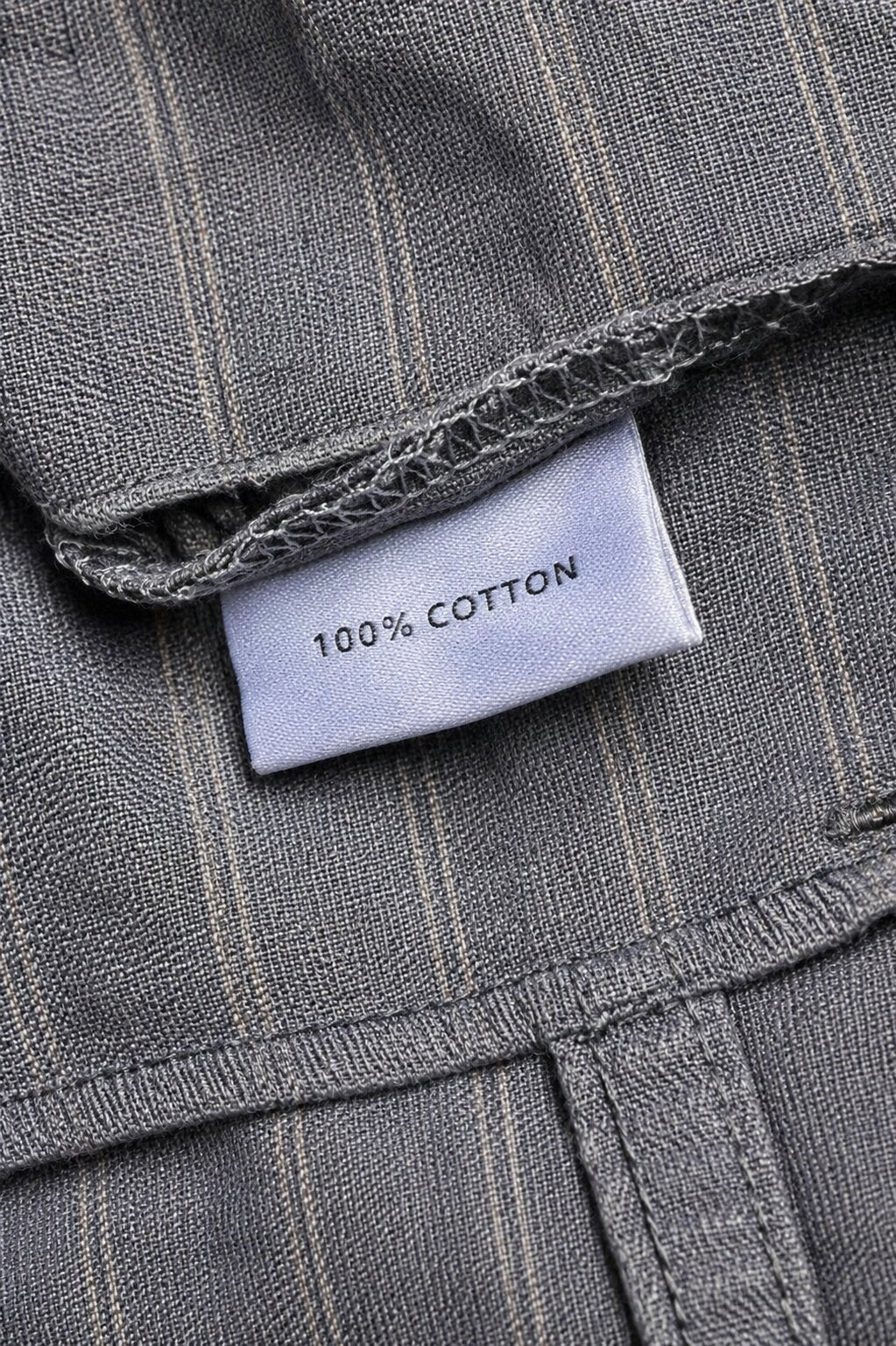 Authentic vintage grey striped cotton trousers by Barbara Bui