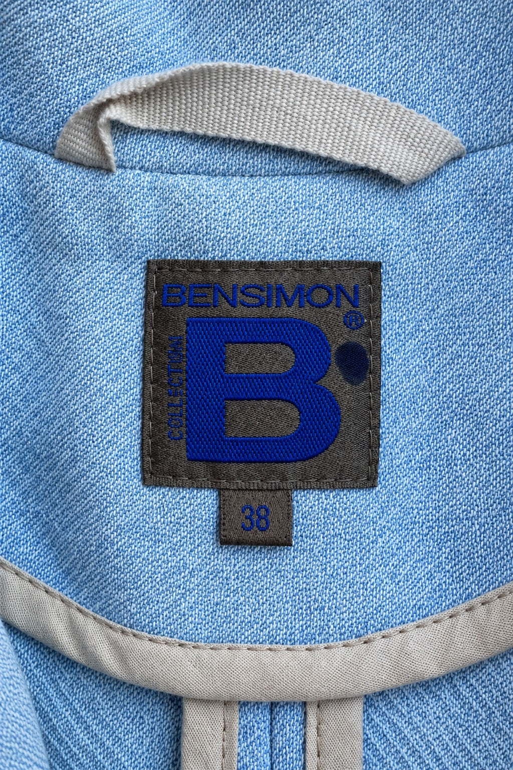 Bensimon Coat in Light Blue Cotton Vintage Authentic