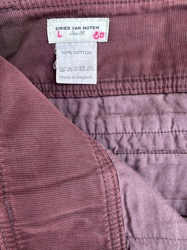 Pantalon large en coton marron vintage authentique Dries Van Noten
