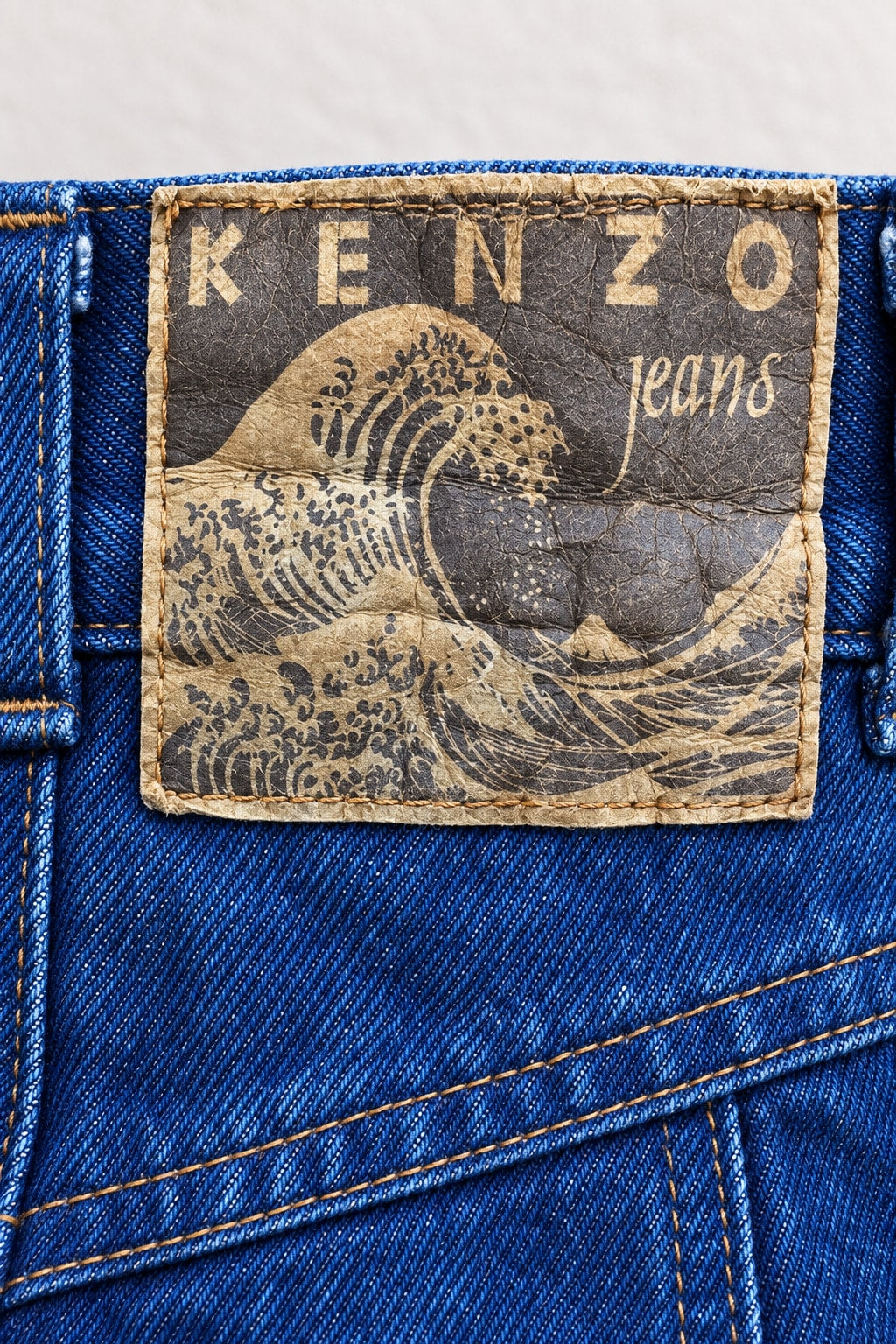 Jupe évasée Kenzo en jeans bleu vintage authentique