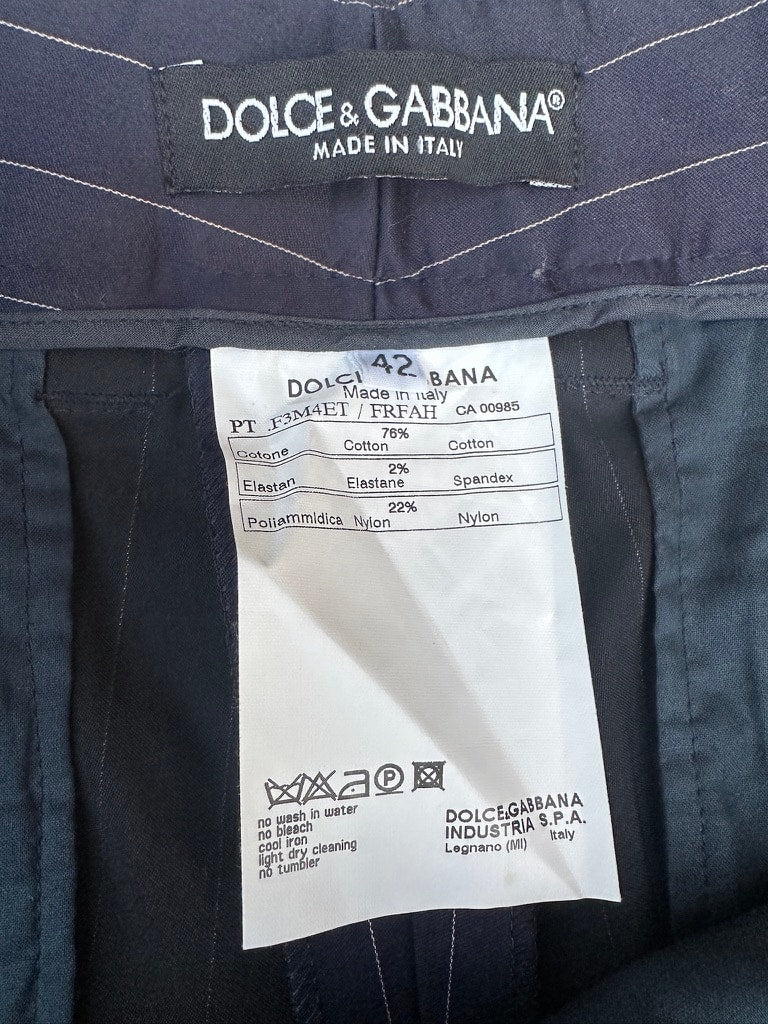 Pantalon Dolce & Gabbana en coton marine vintage authentique