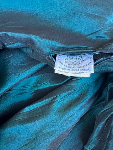 Authentic vintage teal acetate Laura Ashley long dress