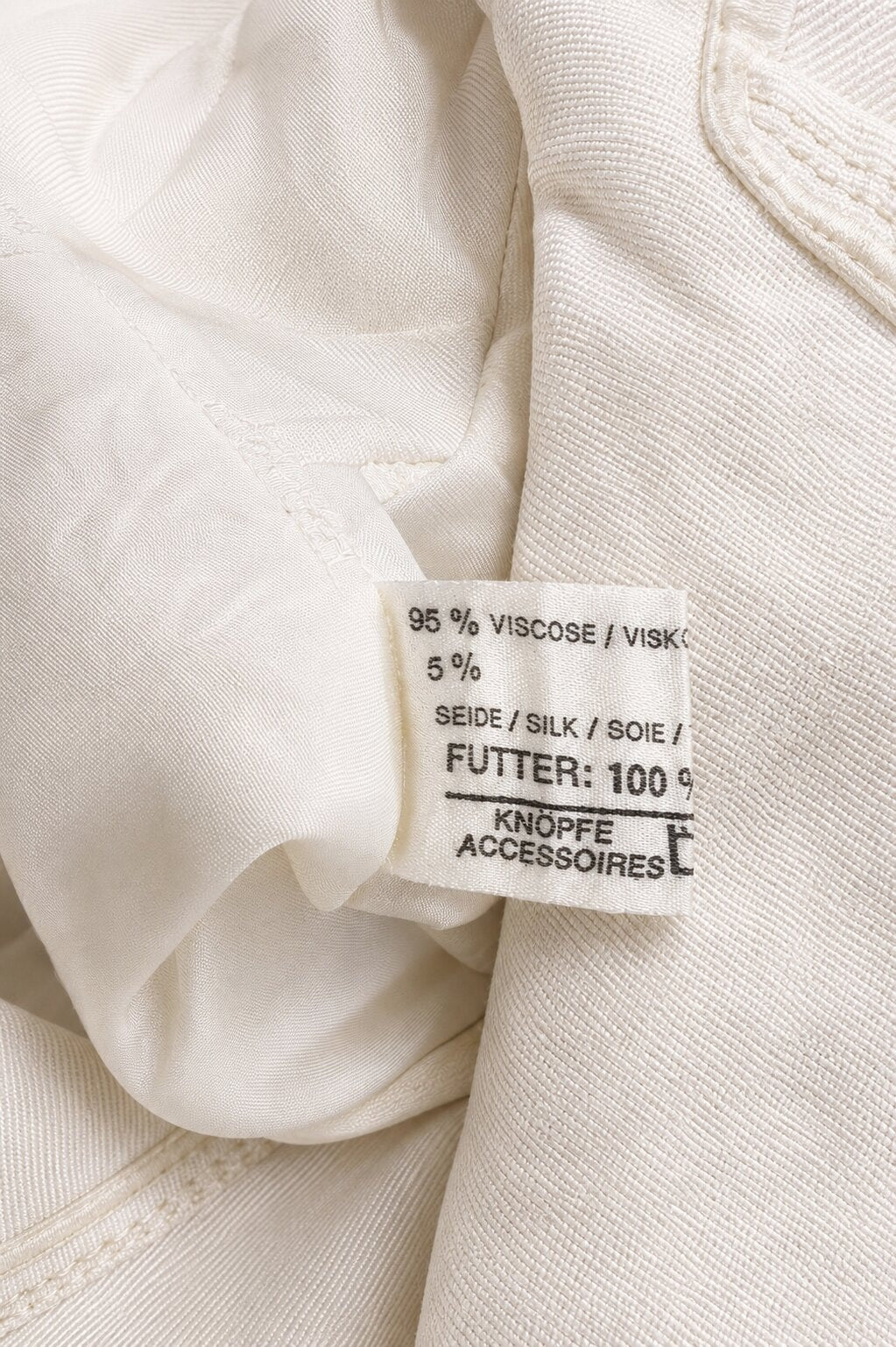 Authentic Vintage Ecru Blazer in Viscose by Louis Féraud