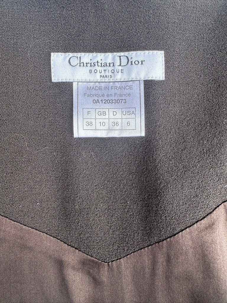 Authentic Vintage Dior Black Wool Pencil Skirt