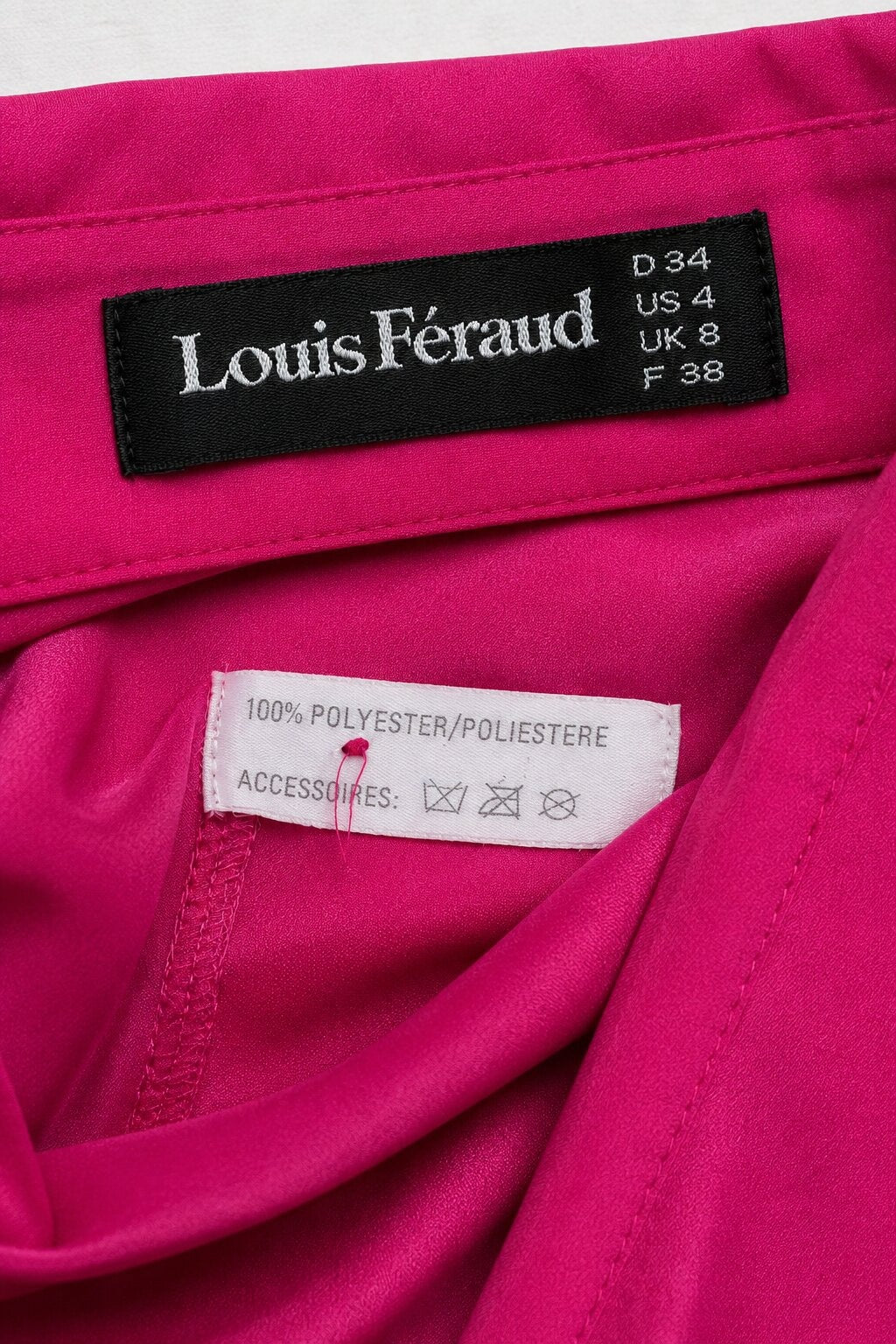 Authentic Vintage Fuchsia Louis Féraud Shirt in Polyester