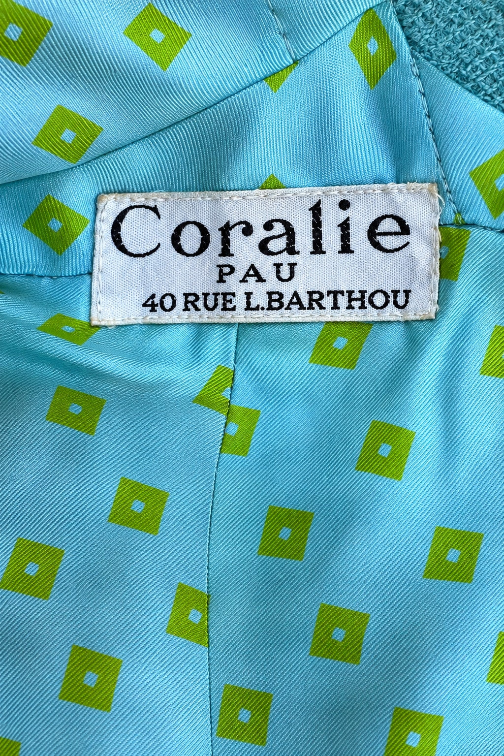Madeleine de Rauch Vintage Authentic Turquoise Tweed Blazer