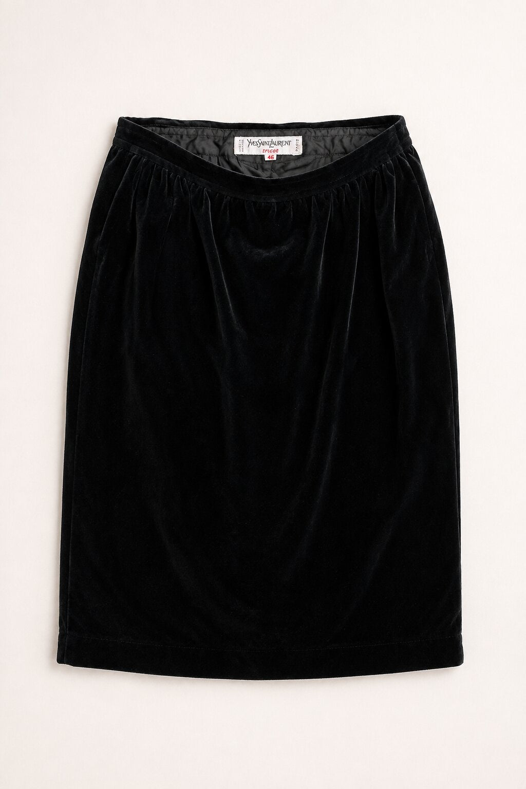 Vintage Authentic Black Velvet YSL Skirt