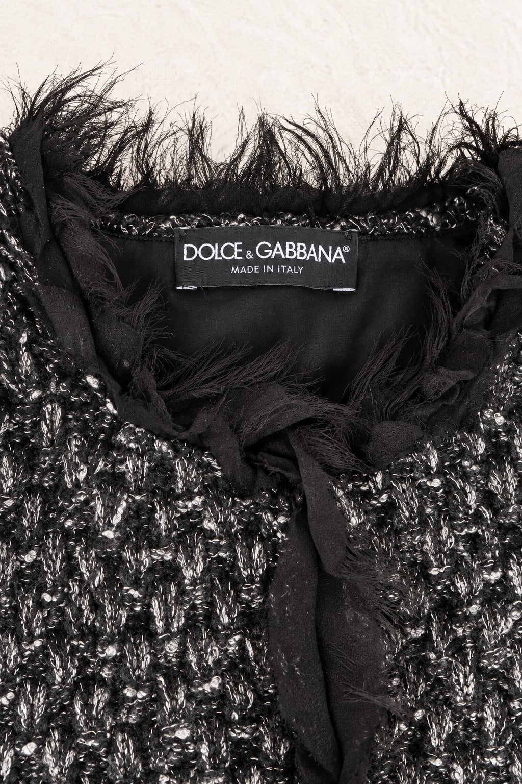 Manteau Dolce & Gabbana en laine gris vintage authentique