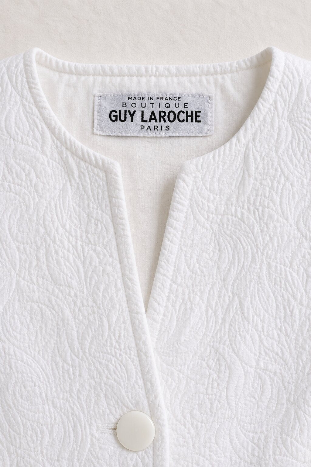 Authentic Vintage Cotton Jacquard Blazer by Guy Laroche