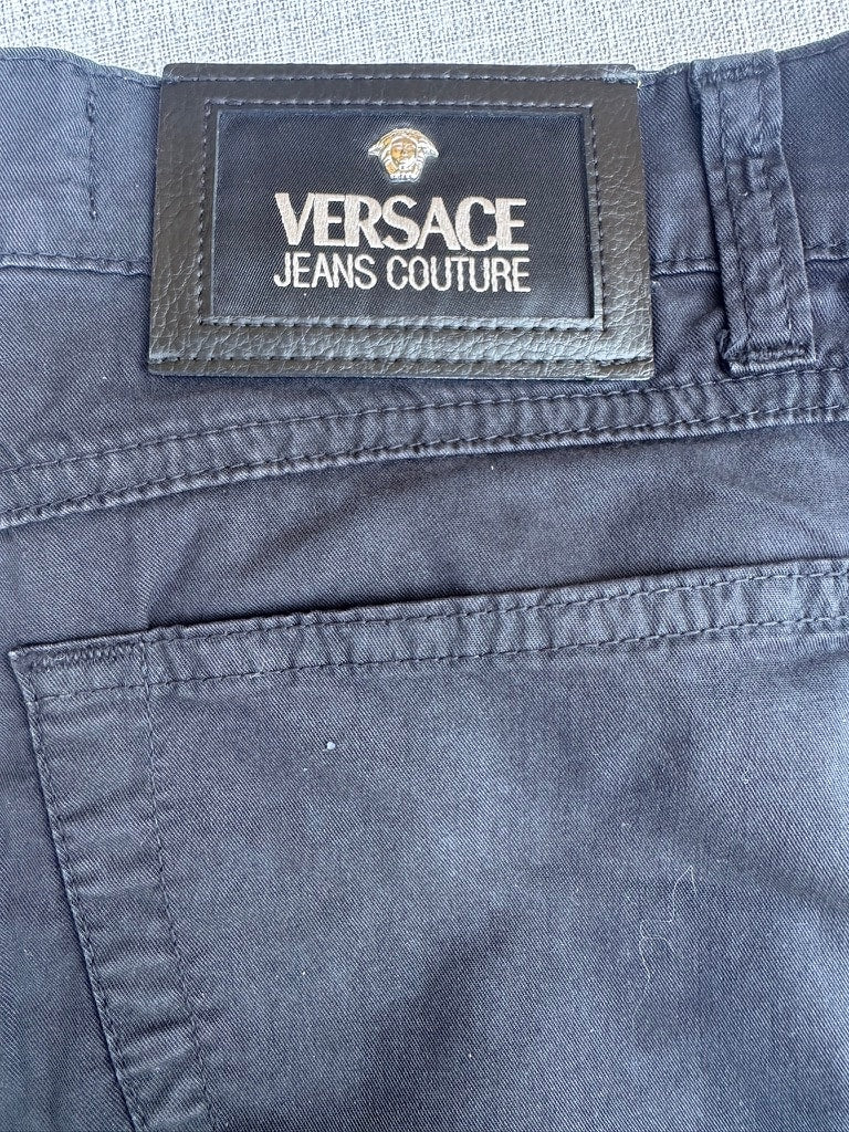 Authentic vintage black cotton trousers Versace