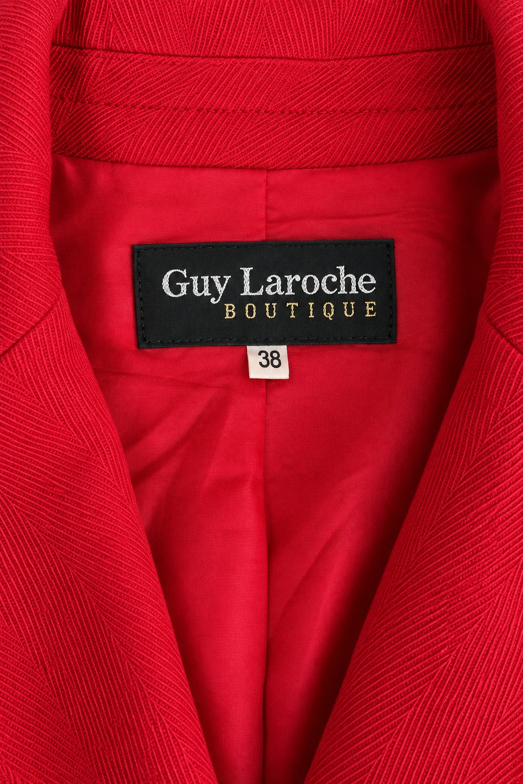 Blazer Guy Laroche en laine rouge vintage authentique