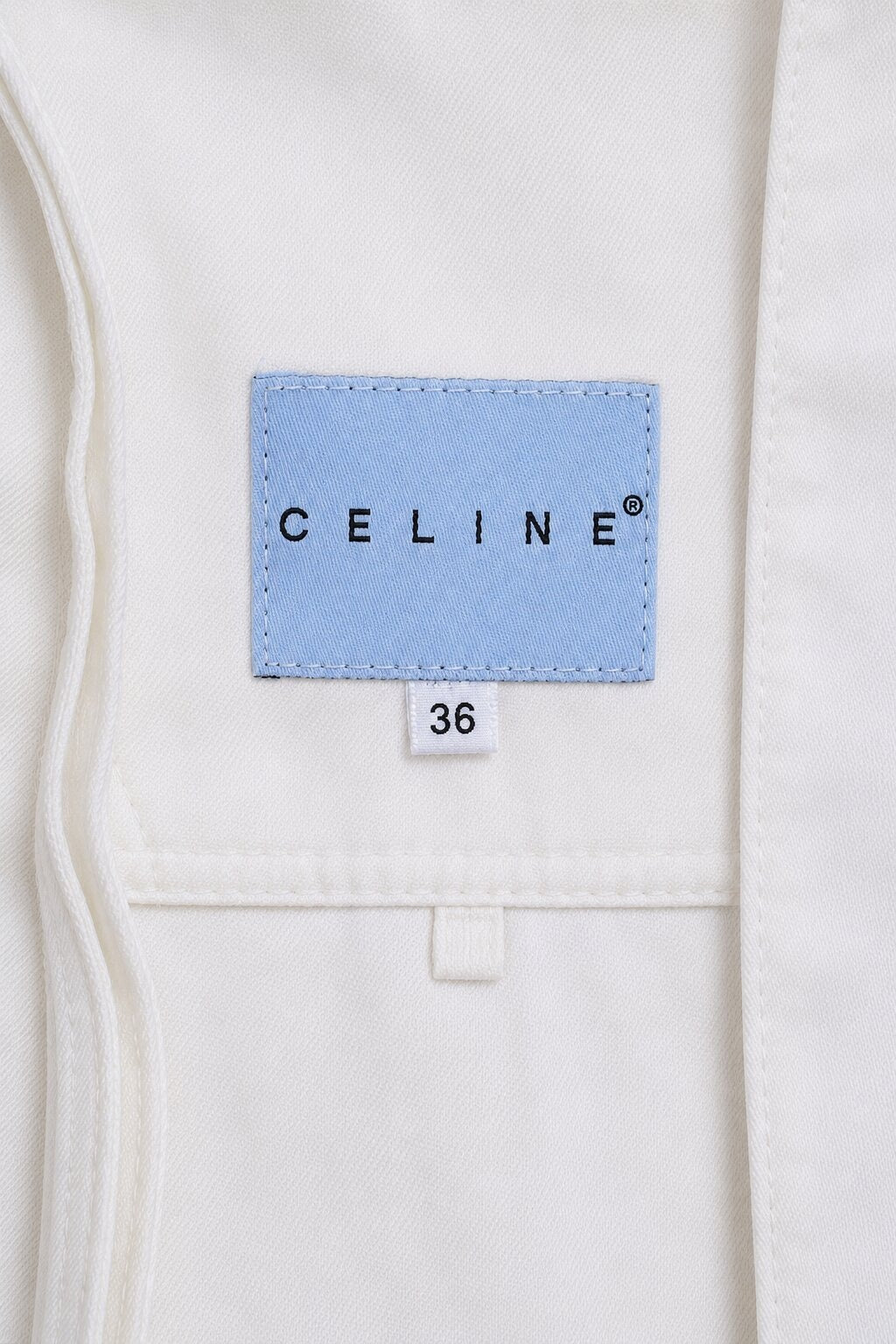 Blazer Celine en coton blanc vintage authentique