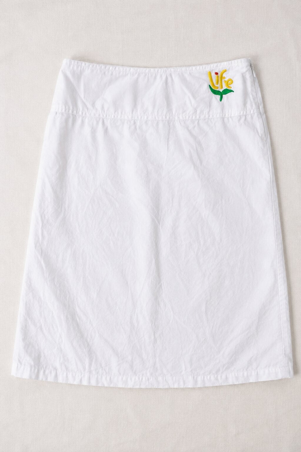 White Midi Skirt Castel Bajac Authentic Vintage
