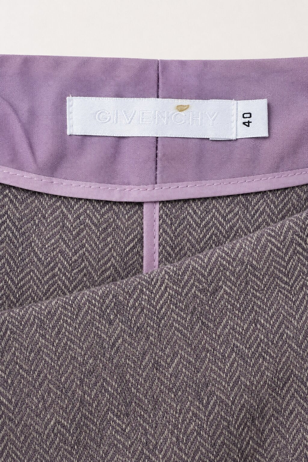 Long Givenchy skirt in grey wool and authentic vintage lily