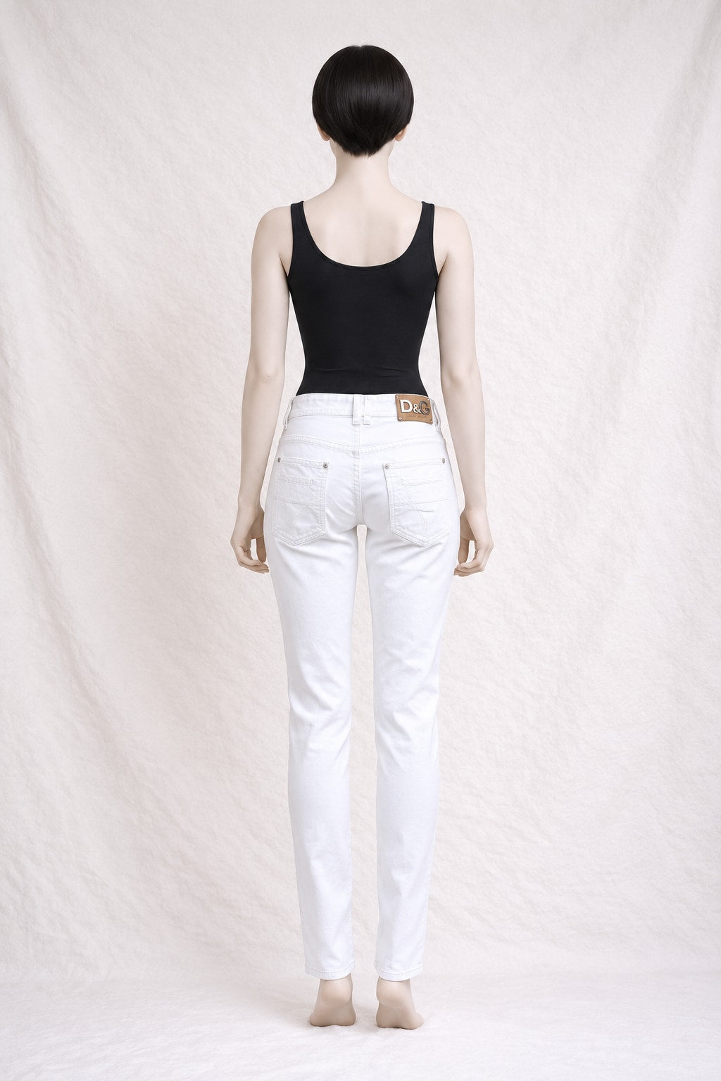 Vintage Authentic White Denim Jeans Dolce & Gabbana