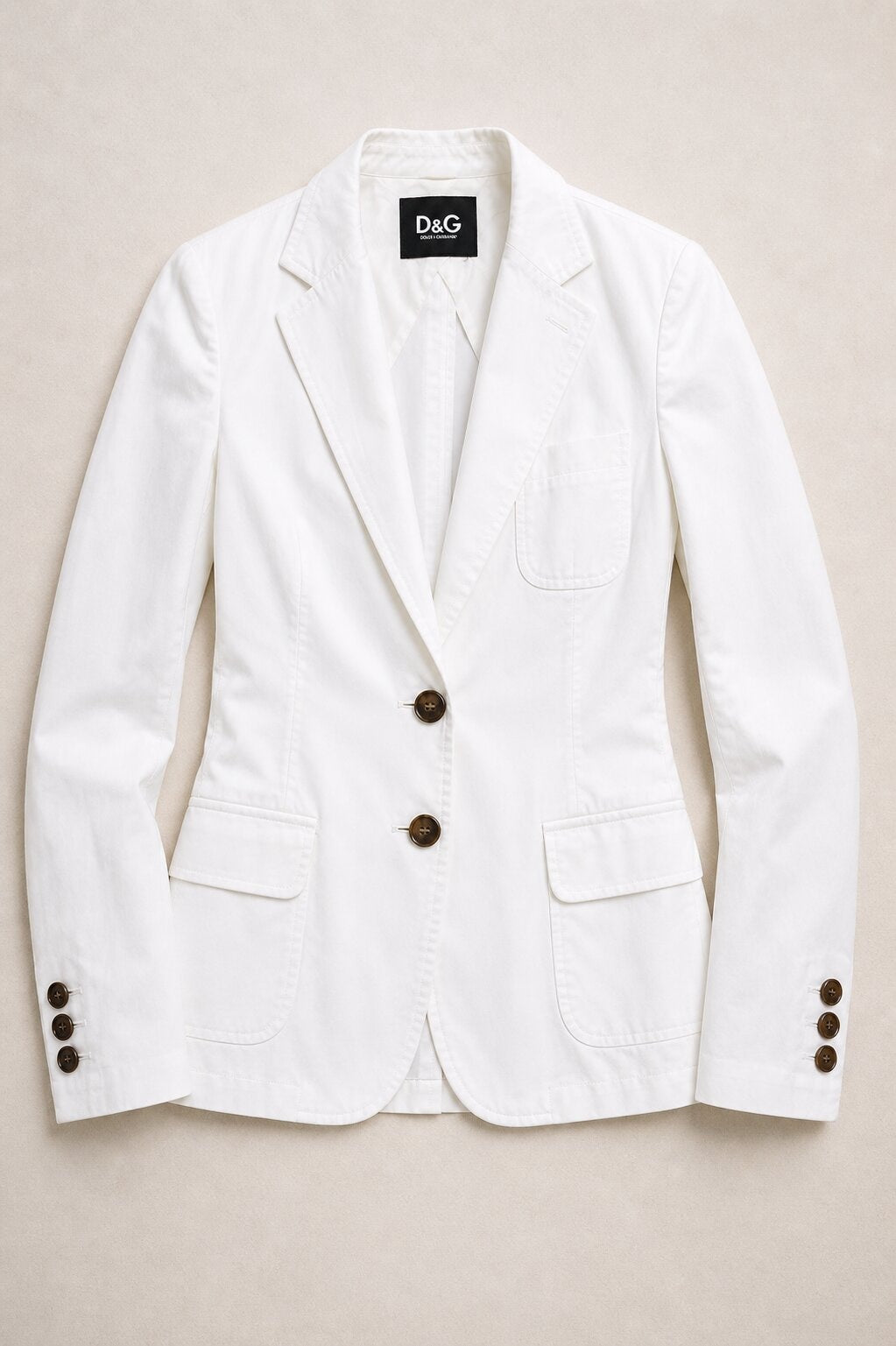 Blazer Dolce & Gabbana in authentic white cotton