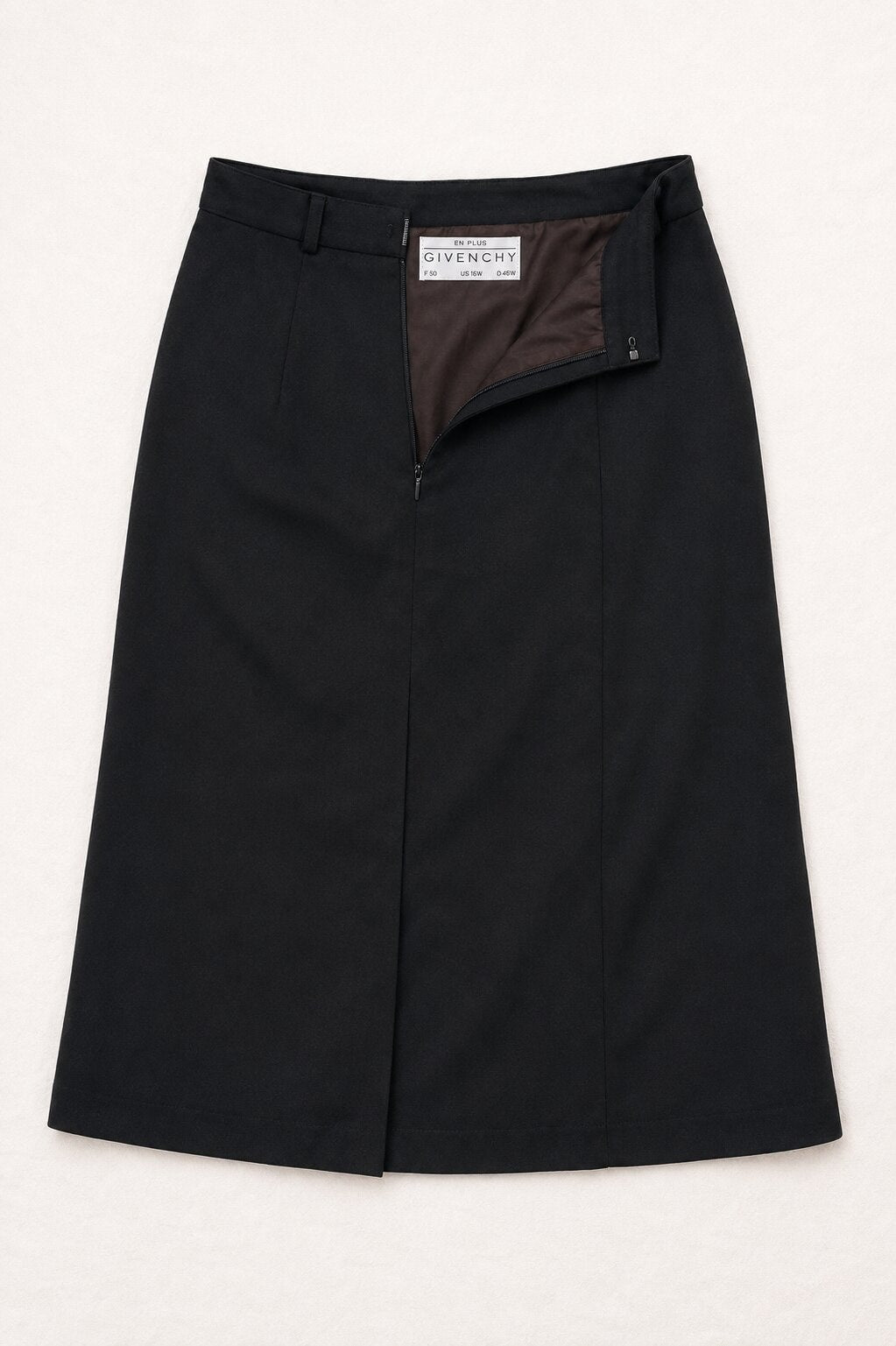 Givenchy Vintage Authentic Black Wool Skirt