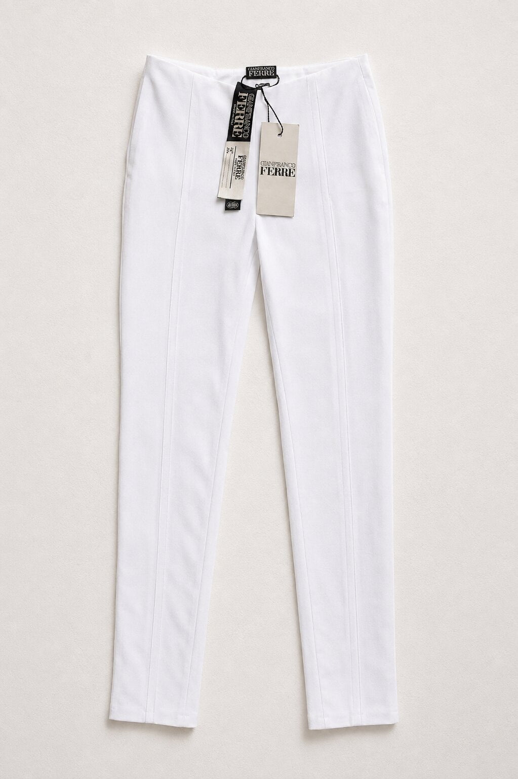 Gianfranco Ferré Vintage Authentic White Viscose Trousers