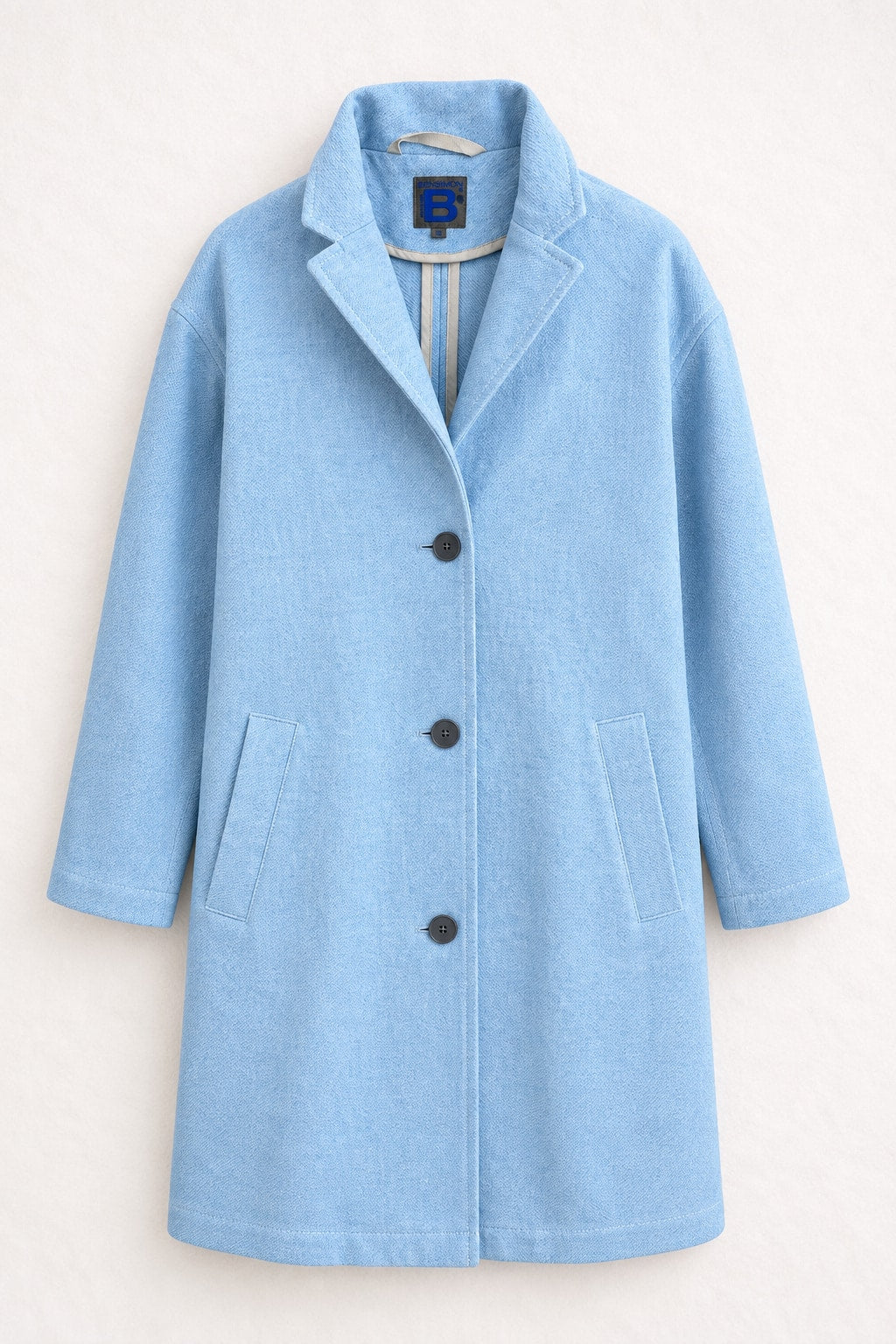 Bensimon Coat in Light Blue Cotton Vintage Authentic