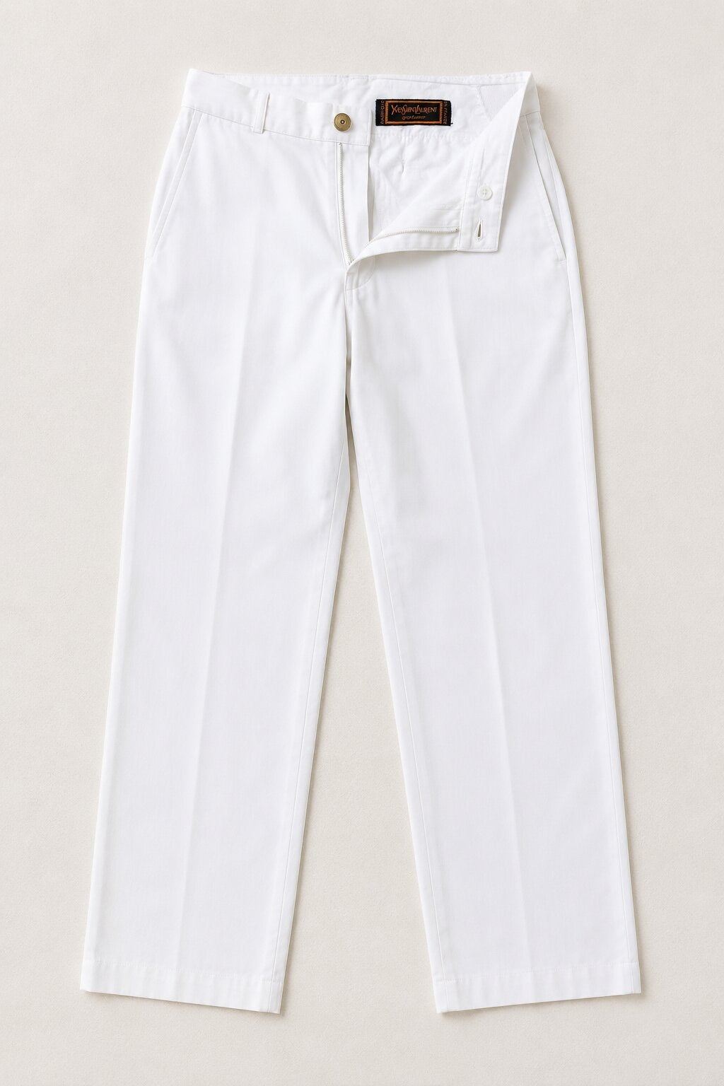 Jeans Yves Saint Laurent en denim blanc vintage authentique