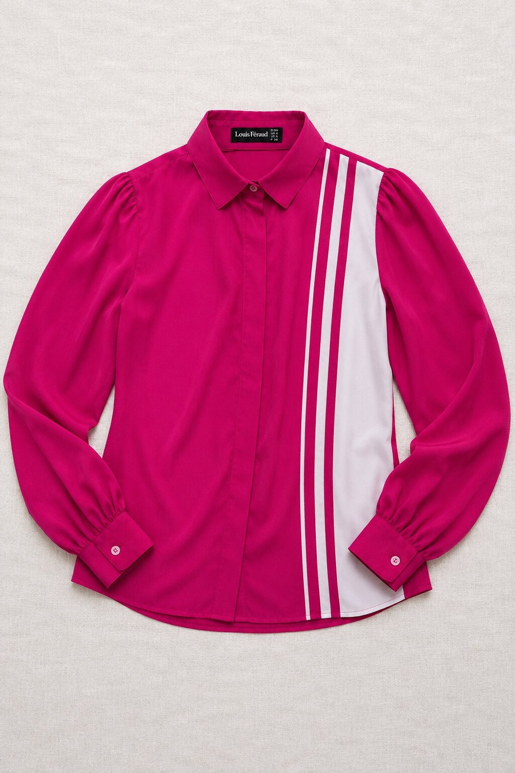 Authentic Vintage Fuchsia Louis Féraud Shirt in Polyester