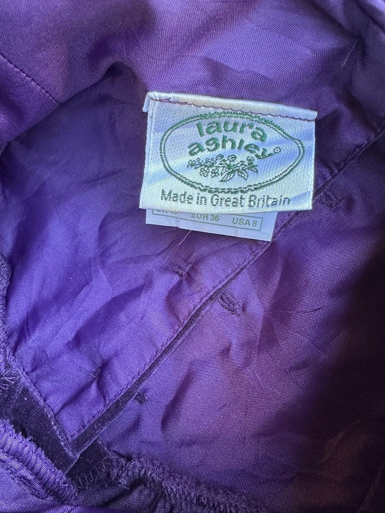 Authentic vintage purple velvet Laura Ashley long dress