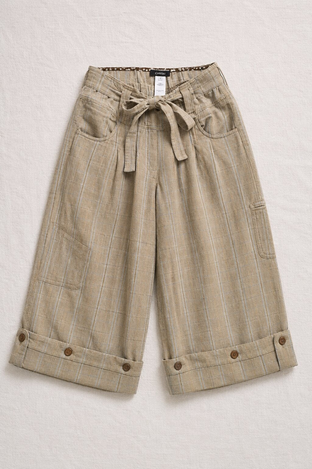 Cotélac Beige Cotton Shorts