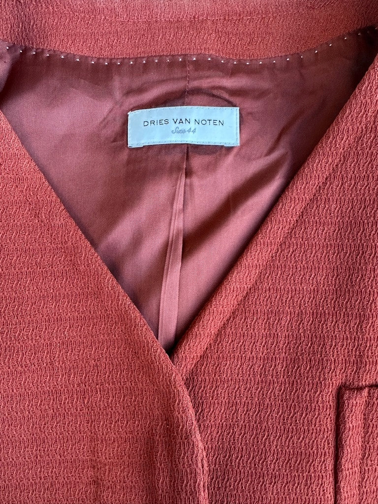 Blazer Dries Van Noten in authentic terracotta wool vintage