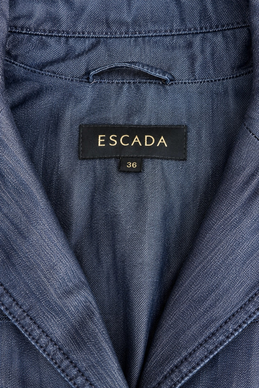 Authentic Vintage Blue Denim Tailored Jacket Escada