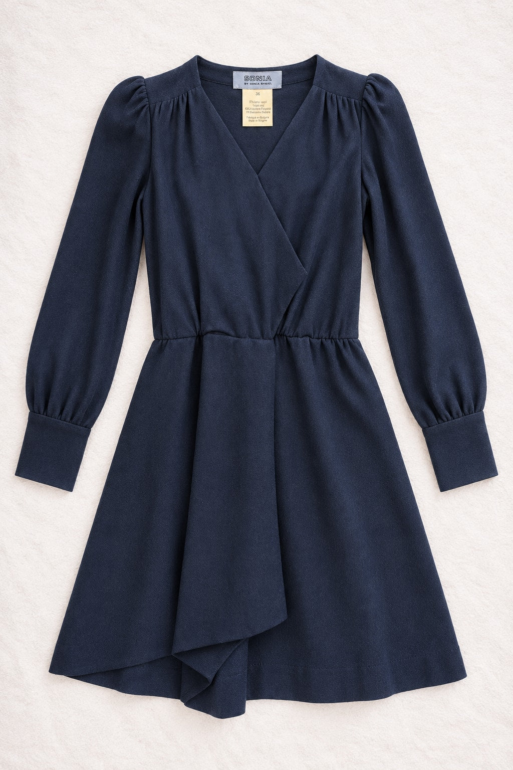 Robe Sonia Rykiel en laine noire vintage authentique