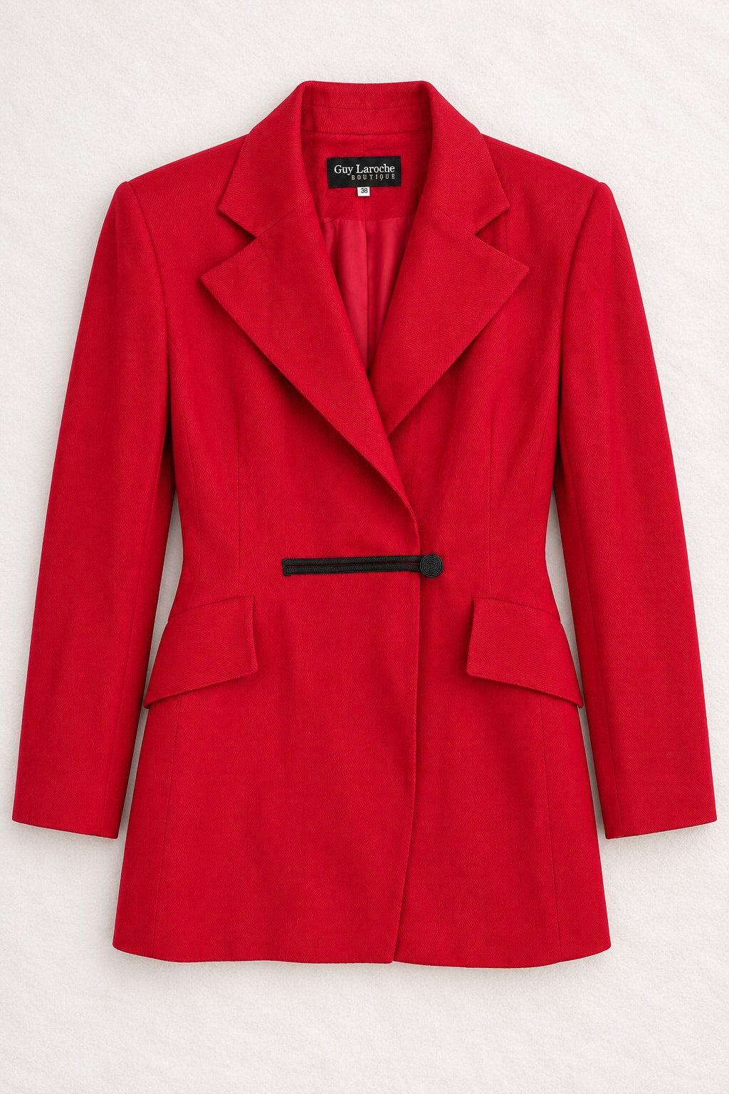 Blazer Guy Laroche en laine rouge vintage authentique