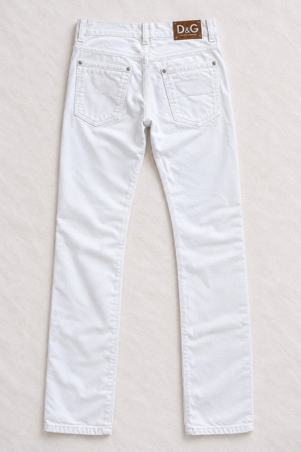 Vintage Authentic White Denim Jeans Dolce & Gabbana